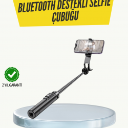 Mey İthalat® Bluetooth Selfie Çubuğu –  Katlanabilir, Uzaktan Kumandalı