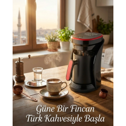 Mey İthalat® Bol Köpüklü Türk Kahvesi Makinesi Sesli İkaz ve Otomatik Kapanma Özellikli