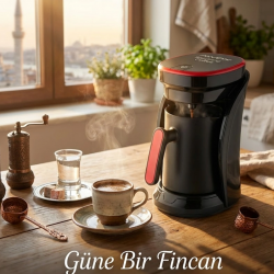 Mey İthalat® Bol Köpüklü Türk Kahvesi Makinesi Sesli İkaz ve Otomatik Kapanma Özellikli