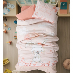 Mey İthalat®   Box Bebek Nevresim Takımı Rapeti Somon
