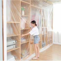 Mey İthalat®   Boya Badana Eşya Koruma Hışır Örtüsü 280cm x 15 mt  Yapışkanlı Hışır Örtü