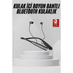Mey İthalat® Boyun Askılı 100 Saat Kablosuz Kulaklık Göstergeli Bluetooth Kulaklık