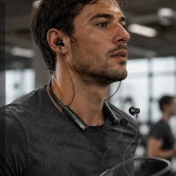 Mey İthalat® Boyun Askılı Bluetooth Kulaklık Extra Bass ve Ses Değiştirme Modlu