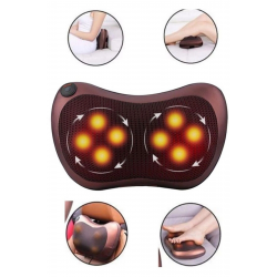 Mey İthalat® Boyun Yoğurmalı Çok Fonksiyonlu Masaj Yastığı-8 Toplu Sırt, Bel, Bacak Masaj Aleti