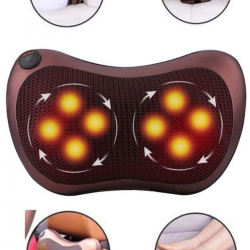 Mey İthalat® Boyun Yoğurmalı Çok Fonksiyonlu Masaj Yastığı-8 Toplu Sırt, Bel, Bacak Masaj Aleti