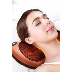 Mey İthalat® Boyun Yoğurmalı Çok Fonksiyonlu Masaj Yastığı-8 Toplu Sırt, Bel, Bacak Masaj Aleti