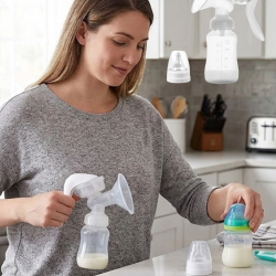 Mey İthalat® BPA İçermez Manuel Anne Sütü Pompası Biberon Başlıklı Ergonomik