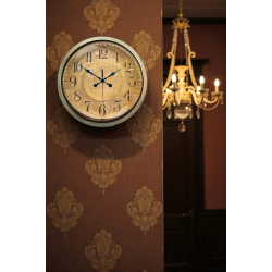 Mey İthalat® Bronz Nostalji 40 Cm Metal Eskitme Duvar Saati