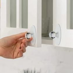 Mey İthalat® Büyük Boy Çok Amaçlı Yapışkan Kristal Tutacak Kulp 4 Adet