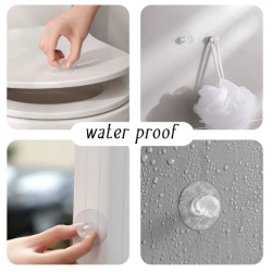 Mey İthalat® Büyük Boy Çok Amaçlı Yapışkan Kristal Tutacak Kulp 4 Adet