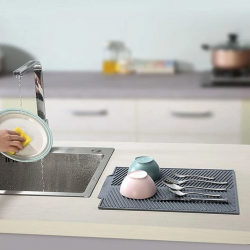 Mey İthalat®  Büyük Bulaşık Kurutma Matı,Silikon Bulaşık Kurutma Matı Çok Amaçlı Tezgah Üstü Mat