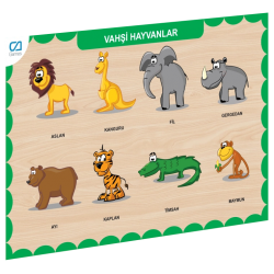 Mey İthalat® CAAHS-3213 CA GAMES AHŞAP VAHŞİ HAYVANLAR BUL-TAK