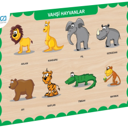 Mey İthalat® CAAHS-3213 CA GAMES AHŞAP VAHŞİ HAYVANLAR BUL-TAK