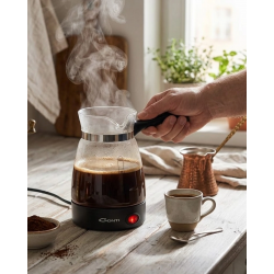 Mey İthalat® Cam Cezve Kahve Makinesi 650W Elektrikli 5 Fincan Kapasiteli Türk Kahvesi Makinesi