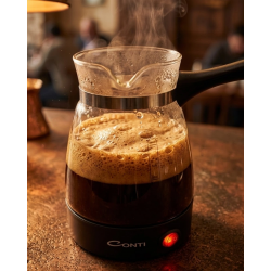 Mey İthalat® Cam Cezveli Türk Kahvesi Makinesi 650W 5 Fincan Kapasiteli Elektrikli Kahve Makinesi