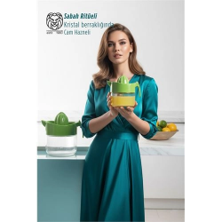 Mey İthalat® Cam Hazneli 300 ml Lüks Limon ve Portakal Sıkacağı 11,4 cm