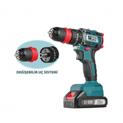 Mey İthalat® Cat Power 1350 Akülü Vidalama Makinesi 20 V 2,0 Ah