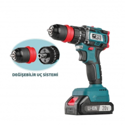 Mey İthalat® Cat Power 1350 Akülü Vidalama Makinesi 20 V 2,0 Ah