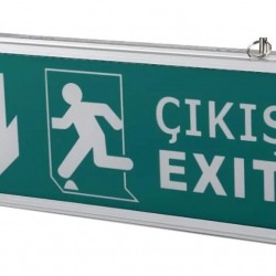 Mey İthalat® Cata 9167 Ledli Aşağı Ok Exit Çıkış Armatürü 3 Saat Akülü