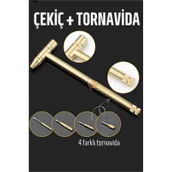 Mey İthalat® Çekiç ve 4 Farklı Tornavida Multi Set 721302