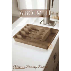 Mey İthalat® Çekmece İçi Kaşıklık Kepçelik 6 Gözlü LATTE 720907