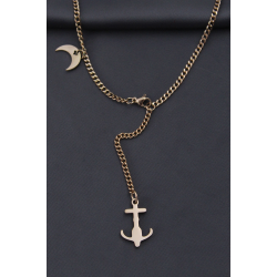 Mey İthalat® Çelik Rose Renk Çapa Tasarımlı Kadın Kolye