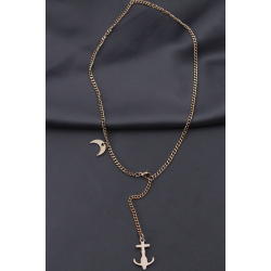 Mey İthalat® Çelik Rose Renk Çapa Tasarımlı Kadın Kolye