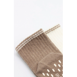 Mey İthalat® Çemberli Basic Penye Kaymaz Soket Çorap 2li 10146 Kahve