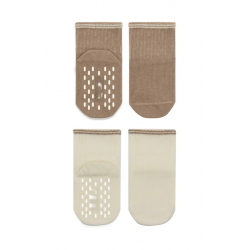 Mey İthalat® Çemberli Basic Penye Kaymaz Soket Çorap 2li 10146 Kahve