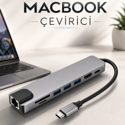 Mey İthalat® Çevirici Dönüştürücü Adaptör Macbook 3 In 1 Type-C To Hdmı USB 3.0