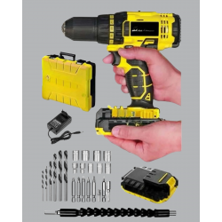 Mey İthalat® Çift Bataryalı 12V Akülü Matkap | 10 mm Metal, 20 mm Ahşap Delme Kapasitesi