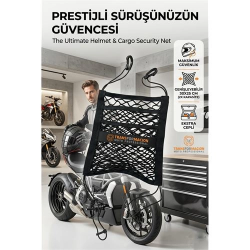 Mey İthalat® Çift Cepli Ultra Esnek Profesyonel Kask ve Kargo Sabitleme Filesi 723015