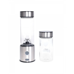 Mey İthalat® Çift Hazneli Cam Blender USB Şarjlı Smoothie ve Buz Kırıcı Blender