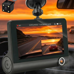 Mey İthalat® Çift Lens Araç Güvenlik Kamerası G Sensörlü Full HD