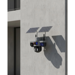 Mey İthalat® Çift Solar Panelli 4G Kablosuz IP Güvenlik Kamerası 9MP ve Hareket Takipli