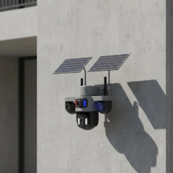 Mey İthalat® Çift Solar Panelli 4G Kablosuz IP Güvenlik Kamerası 9MP ve Hareket Takipli