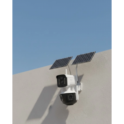 Mey İthalat® Çift Solar Panelli 4G Kablosuz IP Güvenlik Kamerası 9MP ve Hareket Takipli