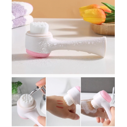 Mey İthalat® Çift Taraflı 3D Yumuşak Yüz Bakım Fırçası