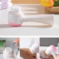 Mey İthalat® Çift Taraflı 3D Yumuşak Yüz Bakım Fırçası