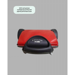 Mey İthalat® Çıkarılabilir Plakalı 2000W Tost Makinesi – Termostatlı, Kolay Temizlenir