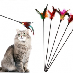 Mey İthalat® Çıngıraklı Tüylü Kedi Oyun Çubuğu