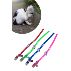 Mey İthalat®  Çıngıraklı Zilli Sevimli Renkli Slikon Kedi Köpek Boyun Tasması