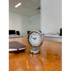 Mey İthalat® Classic Series  25 x 20 Cm Metal Krom Masa Saati