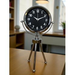 Mey İthalat®  Classic Tasarım Üç Ayaklı Metal Masa Saati