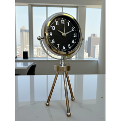 Mey İthalat®  Classic Tasarım Üç Ayaklı Metal Masa Saati