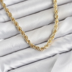Mey İthalat® CM Burgu Model Gold Renk Pirinç 60 cm Kadın Kolye