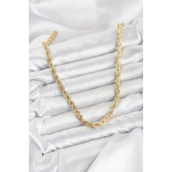 Mey İthalat® CM Burgu Model Gold Renk Pirinç 60 cm Kadın Kolye
