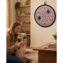 Mey İthalat® Çocuk Dart Oyunu Cırtlı Toplu Hedef Tahtası Eğitici ve Eğlenceli