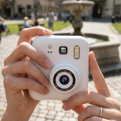 Mey İthalat® Çocuk Dijital Baskılı Kamera 5 Kalem 4 Rulo Kağıt Hediyeli Eğlenceli Fotoğraf Makinesi