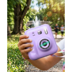 Mey İthalat® Çocuk Dijital Fotoğraf Makinesi Anında Baskı ve 4 Rulo Kağıt 5 Kalem Hediye